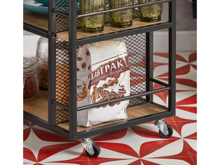 SoBuy Servierwagen Beistellwagen Rollwagen Küchenwagen FKW99-N