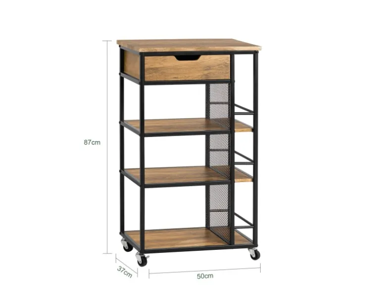 SoBuy Servierwagen Beistellwagen Rollwagen Küchenwagen FKW99-N