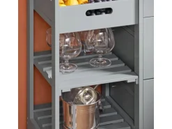 SoBuy Servierwagen Küchenwagen mit 2 Ablagen und 1 Tablett Küchenregal 67x84x37cm Grau FKW79-HG