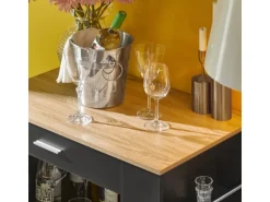 SoBuy Servierwagen Küchenwagen Rollwagen Küchenrollwagen Schwarz FKW113-SCH