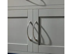 SoBuy Servierwagen mit Flaschenablagen Küchenwagen Rollwagen Hellgrau FKW45-HG