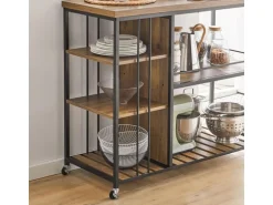 SoBuy Servierwagen Rollwagen Barwagen Küchenwagen Mikrowellenregal SVW18-F