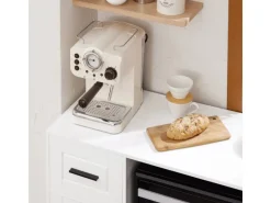 SoBuy Sideboard auf Rollen Küchenwagen Mikrowellenschrank Rollwagen FSB78-W