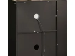 SoBuy Sideboard auf Rollen Küchenwagen Mikrowellenschrank Rollwagen FSB78-SCH