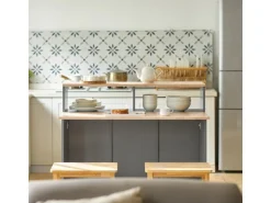 SoBuy Sideboard Kücheninsel mit Arbeitsfläche Küchenschrank Kommode FSB36-HG