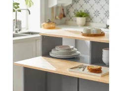 SoBuy Sideboard Kücheninsel mit Arbeitsfläche Küchenschrank Kommode FSB36-HG