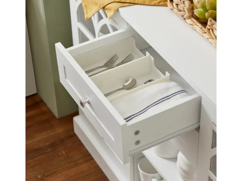 SoBuy Sideboard Küchenschrank Kommode Flurschrank Buffet Weiß FSB79-W