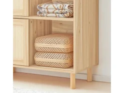 SoBuy Sideboard Kommode Küchenschrank Flurschrank Lowboard Natur FSB87-N