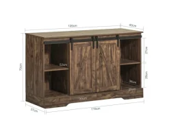 SoBuy Sideboard Wohnzimmerschrank Kommode Küchenschrank TV-Schrank FSB60-N