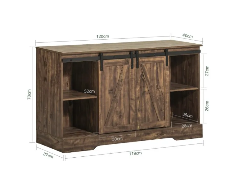 SoBuy Sideboard Wohnzimmerschrank Kommode Küchenschrank TV-Schrank FSB60-N