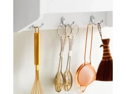 SoBuy Wandregal Gewürzregal Küchenregal mit 3 Ablagen Badregal Weiß KCR12-W