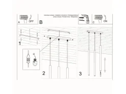 Sollux Lighting Hängeleuchte Pastelo 3 Weiß