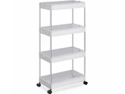 Songmics Küchenregal 4 Ebenen 22,2 cm x 40,3 cm x 86 cm Weiß