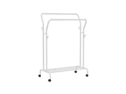 Songmics Kleiderständer mit Rollen 52,5 cm x 103,5 cm x 155 cm Weiß