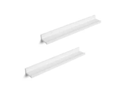 Songmics Schweberegal 2er Set 10 cm x 60 cm Weiß