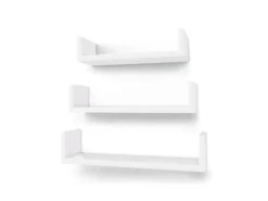 Songmics Schweberegal 3er Set Weiß