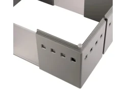 SOTECH 3er Set Organisationsrahmen CuisioFlex 129 mm Höhe Stufenlos Verstellbar von 236 - 386 mm inkl. Anti-Rutsch-Füße
