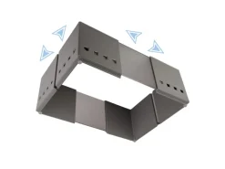 SOTECH 3er Set Organisationsrahmen CuisioFlex 129 mm Höhe Stufenlos Verstellbar von 236 - 386 mm inkl. Anti-Rutsch-Füße