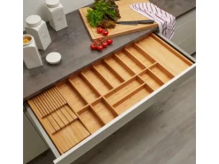 SOTECH Orga-Box-1 Bambus Besteckeinsatz 15 Fächer Für Blum Tandembox Antaro Schubladen 1119x473x56 mm im 120er Schrank