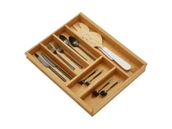 SOTECH Orga-Box-1 Bambus Besteckeinsatz 6 Fächer Für Blum Tandembox Antaro Schubladen 419 x 473 x 56 mm Besteckkasten