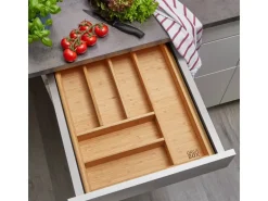 SOTECH Orga-Box-1 Bambus Besteckeinsatz 6 Fächer Für Blum Tandembox Antaro Schubladen 419 x 473 x 56 mm Besteckkasten