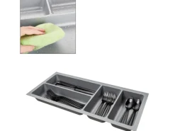 SOTECH ORGA-BOX-3 Besteckeinsätze Tiefe 473 mm Höhe 50,5 mm Silbergrau Schubladeneinsätze Breite 191 mm