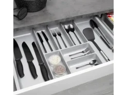 SOTECH ORGA-BOX-3 Besteckeinsätze Tiefe 473 mm Höhe 50,5 mm Silbergrau Schubladeneinsätze Breite 691 mm