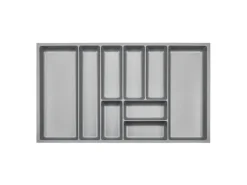 SOTECH ORGA-BOX-3 Besteckeinsätze Tiefe 473 mm Höhe 50,5 mm Silbergrau Schubladeneinsätze Breite 791 mm