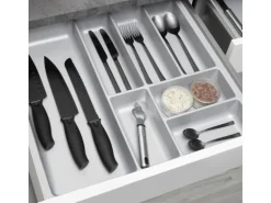 SOTECH ORGA-BOX-3 Besteckeinsätze Tiefe 473 mm Höhe 50,5 mm Silbergrau Schubladeneinsätze Breite 491 mm