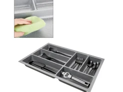 SOTECH ORGA-BOX-3 Besteckeinsätze Tiefe 473 mm Höhe 50,5 mm Silbergrau Schubladeneinsätze Breite 291 mm