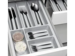 SOTECH ORGA-BOX-3 Besteckeinsätze Tiefe 473 mm Höhe 50,5 mm Silbergrau Schubladeneinsätze Breite 291 mm