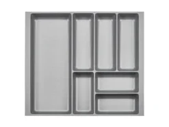 SOTECH ORGA-BOX-2 Besteckeinsatz Tiefe 462 mm Höhe 50,5 mm Für Nobilia Küchen Canvas Struktur Silbergrau Breite 509 mm
