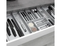 SOTECH ORGA-BOX-3 Besteckeinsätze Tiefe 473 mm Höhe 50,5 mm Silbergrau Schubladeneinsätze Breite 891 mm