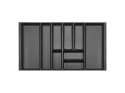 SOTECH ORGA-BOX-2 Besteckeinsatz Tiefe 462 mm Höhe 50,5 mm Für Nobilia Küchen Canvas Struktur Anthrazit Breite 809 mm
