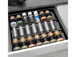 SOTECH ORGA-BOX-3 Gewürzgläsereinsatz Tiefe 473 mm Höhe 50,5 mm Anthrazit Schubladeneinsätze Breite 491 mm