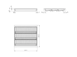 SOTECH ORGA-BOX-3 Gewürzgläsereinsatz Tiefe 473 mm Höhe 50,5 mm Anthrazit Schubladeneinsätze Breite 491 mm