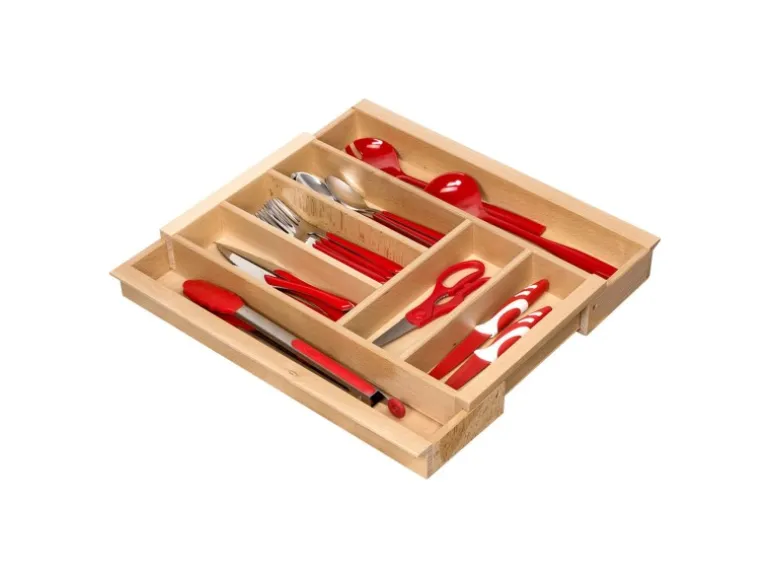 SOTECH ORGA-BOX III Buche Besteckeinsatz Ausziehbar 40-60 cm Höhe 56 mm Für Nobilia Ab 2013 Pronorm und Brigitte Küchen