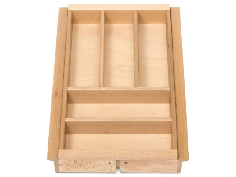 SOTECH ORGA-BOX III Buche Besteckeinsatz Ausziehbar 40-60 cm Höhe 56 mm Für Nobilia Ab 2013 Pronorm und Brigitte Küchen