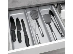 SOTECH ORGA-BOX-3 Multifunktionseinsatz Tiefe 473 mm Höhe 50,5 mm Silbergrau Schubladeneinsätze Breite 491 mm