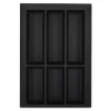 SOTECH Orga-Box VII Besteckeinsatz Schwarz 400 mm Höhe 50,5 mm mit Softtouch Oberfläche