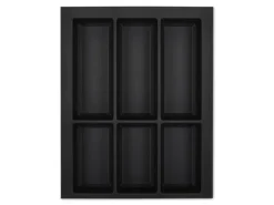 SOTECH Orga-Box VII Besteckeinsatz Schwarz 450 mm Höhe 50,5 mm mit Softtouch Oberfläche