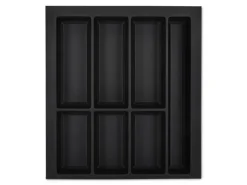SOTECH Orga-Box VII Besteckeinsatz Schwarz 500 mm Höhe 50,5 mm mit Softtouch Oberfläche