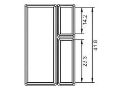 SOTECH Orga-Box VII Besteckeinsatz Schwarz 800 mm Höhe 50,5 mm mit Softtouch Oberfläche