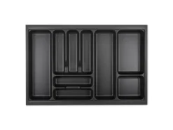 SOTECH Orga-Box VIII Besteckeinsatz 711 x 480 x 55 mm Lavagrau mit Perlstruktur Für 80er Schränke in Häcker Küchen
