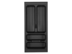 SOTECH Orga-Box VIII Besteckeinsatz 211 x 480 x 55 mm Lavagrau mit Perlstruktur Für 30er Schränke in Häcker Küchen