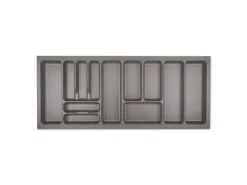 SOTECH Orga-Box VIII Besteckeinsatz 1111 x 480 mm Champagner mit Perlstruktur Für 120er Schränke in Häcker Küchen