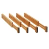 SOTECH 4-Teiliges ORGA-BOX Bambus Schubladen Trennsystem 354 bis 482 mm Höhe 63 mm mit Federmechanismus