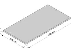 Sprela Arbeitsplatten Antifingerprint Schwarz 2,8 cm x 126 cm x 63,5 cm FSC®