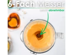 Steinborg SB-7010 Edelstahl Standmixer 1,5 Liter BPA-Frei 600 Watt