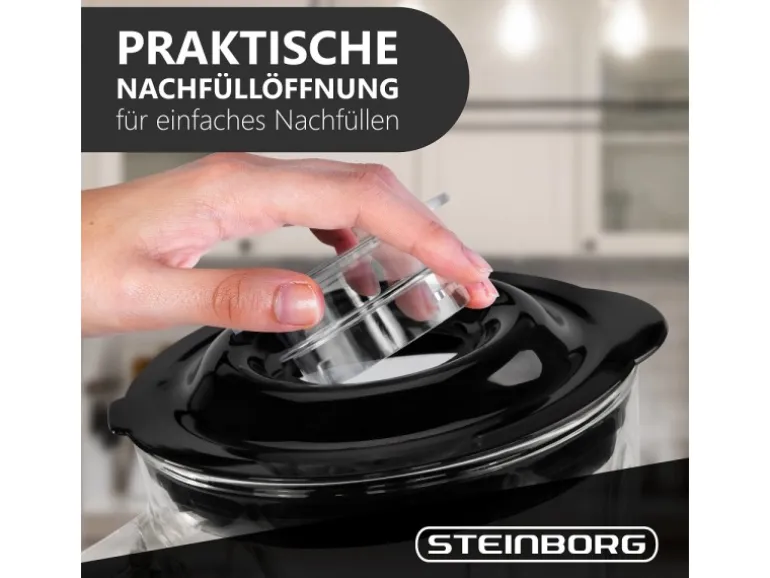 Steinborg SB-7020 Edelstahl Standmixer 1,5 Liter BPA-Frei 800 Watt